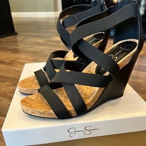 Brand New!  Jessica Simpson brand. Size 8 and wedge shoes
